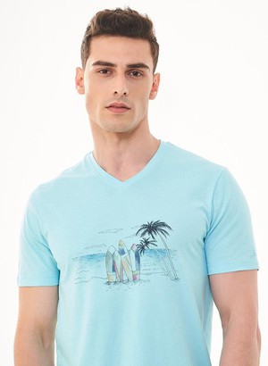 T-Shirt Beach Print Mint from Shop Like You Give a Damn