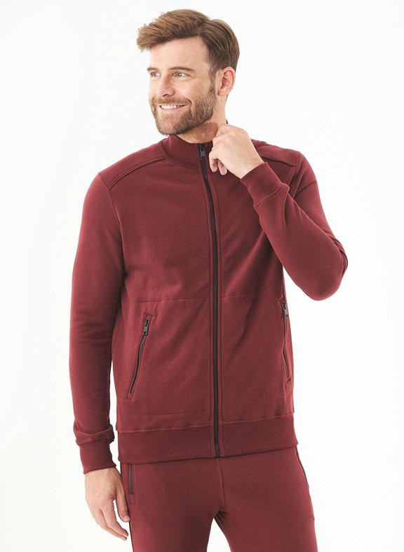 Soft Touch Sweat Jacket Bordeaux from Shop Like You Give a Damn