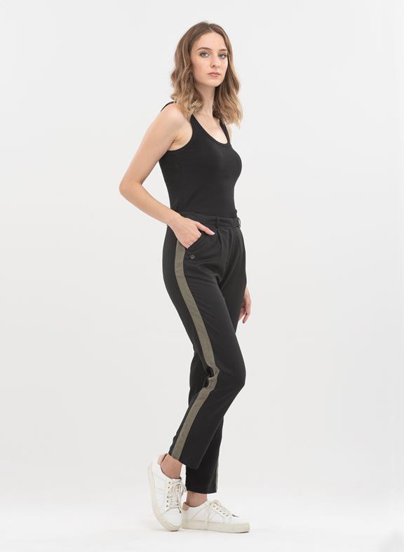 Pants Side Stripes Black from Shop Like You Give a Damn