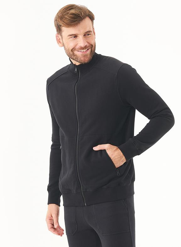 Soft Touch Sweat Jacket Black from Shop Like You Give a Damn