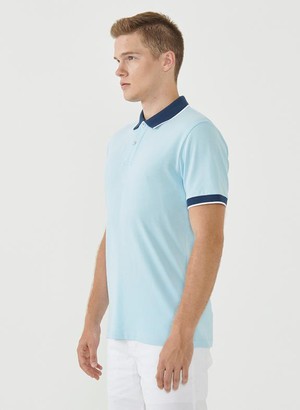 Polo Shirt Organic Cotton Light Blue from Shop Like You Give a Damn