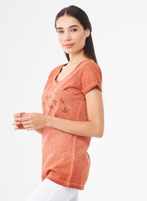 T-Shirt Bird Print Ginger Brown from Shop Like You Give a Damn