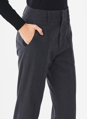 Herringbone Trousers Black from Shop Like You Give a Damn