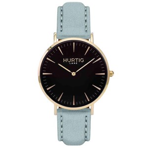 Hymnal Watch Vegan Suede Gold, Black & Duck Egg from Shop Like You Give a Damn
