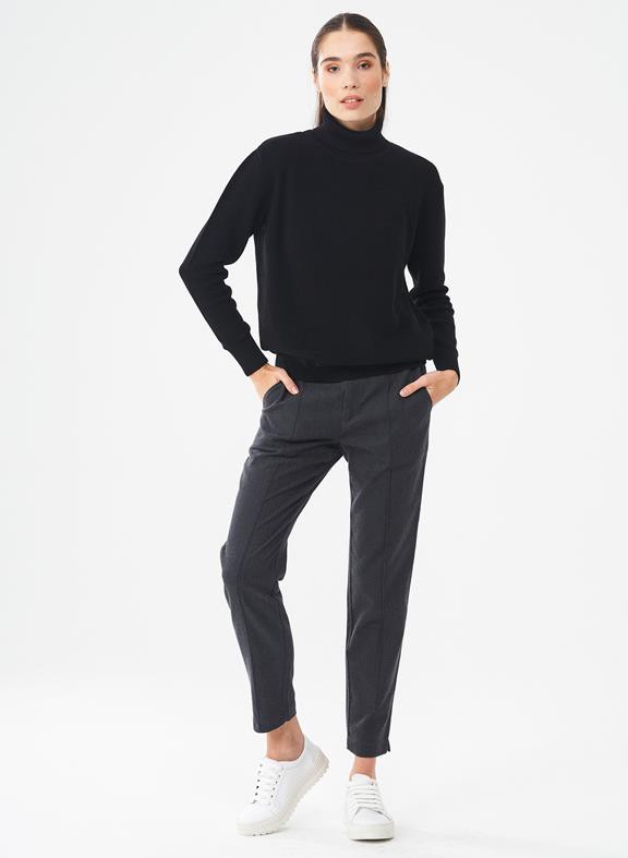 Herringbone Trousers Black from Shop Like You Give a Damn