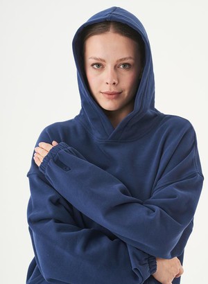 Oversized Hoodie Hande Dark Blue from Shop Like You Give a Damn