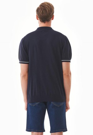 Polo Shirt Knit Navy Blue from Shop Like You Give a Damn