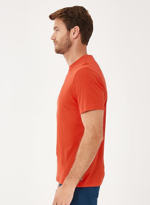 T-Shirt Organic Cotton Linen Red from Shop Like You Give a Damn