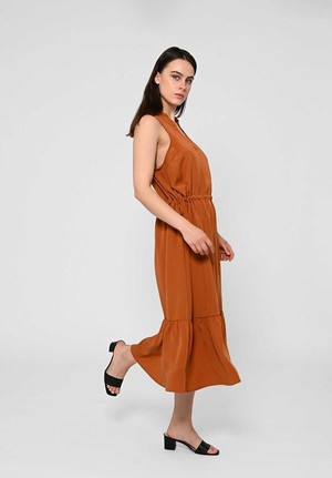 Maxi Dress Ramaria Dark Amber from Shop Like You Give a Damn