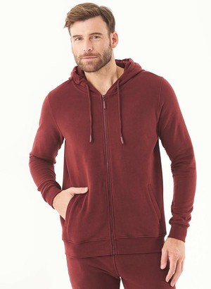 Sweat Jacket Soft Touch Bordeaux from Shop Like You Give a Damn