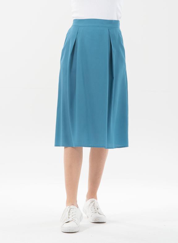 Pleated Midi Skirt Blue from Shop Like You Give a Damn