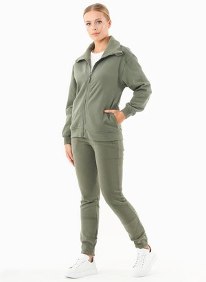 Soft Touch Sweat Jacket Olive from Shop Like You Give a Damn