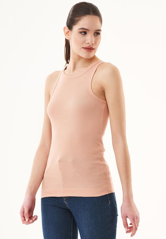 Top Ribbed Tan Orange from Shop Like You Give a Damn