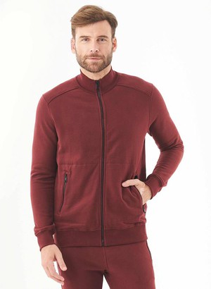 Soft Touch Sweat Jacket Bordeaux from Shop Like You Give a Damn