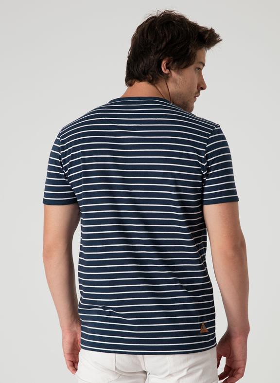 Striped Henley Shirt With Button Placket from Shop Like You Give a Damn