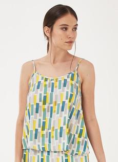 Spaghetti Straps Top Yellow Blue via Shop Like You Give a Damn