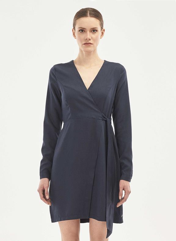 Tencel Wrap Dress Navy from Shop Like You Give a Damn