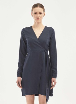 Tencel Wrap Dress Navy from Shop Like You Give a Damn