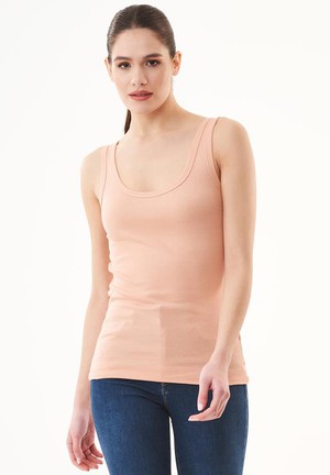 Top Basic Ribbed Light Orange from Shop Like You Give a Damn