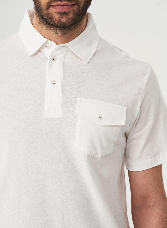 Polo Shirt With Chest Pocket White from Shop Like You Give a Damn