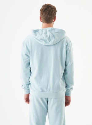 Unisex Zip Up Hoodie Junda Mint Blue from Shop Like You Give a Damn