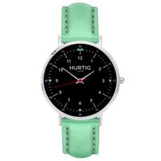 Moderno Vegan Leather Watch Silver, Black & Mint via Shop Like You Give a Damn