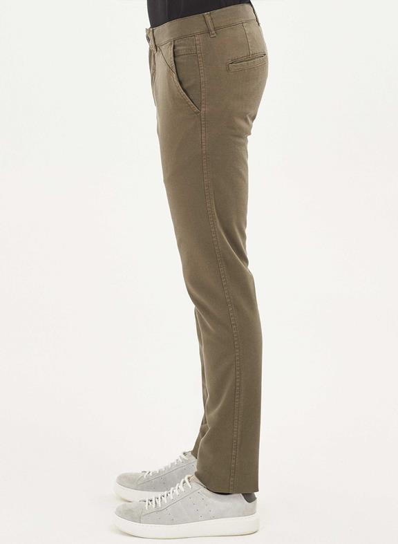 Trousers Stretch Khaki from Shop Like You Give a Damn