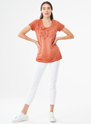 T-Shirt Bird Print Ginger Brown from Shop Like You Give a Damn