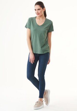 T-Shirt V-Neck Basic Green Tea from Shop Like You Give a Damn