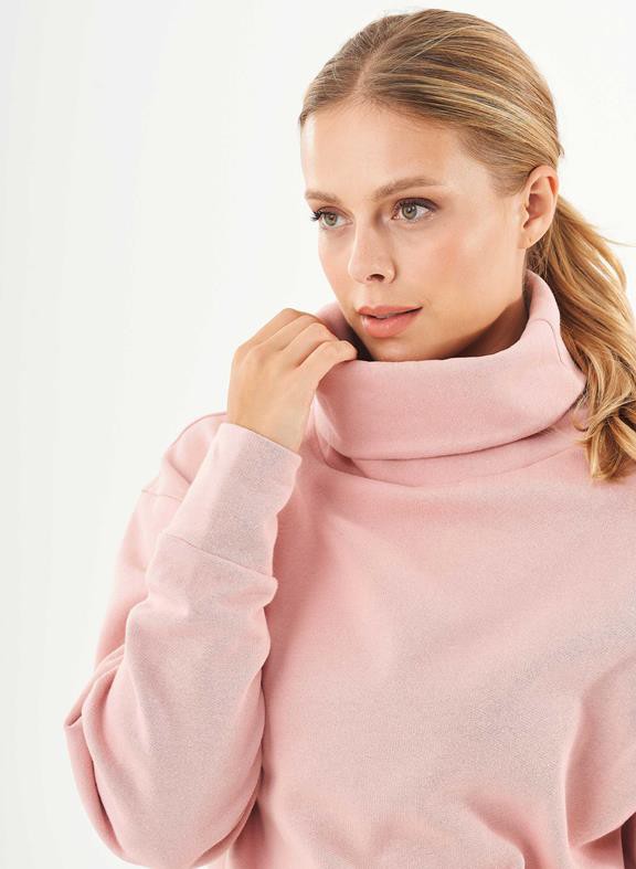 Sweater Turtleneck Organic Cotton Pink from Shop Like You Give a Damn