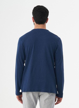 Long Sleeve T-Shirt Navy from Shop Like You Give a Damn