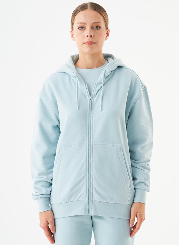 Unisex Zip Up Hoodie Junda Mint Blue from Shop Like You Give a Damn
