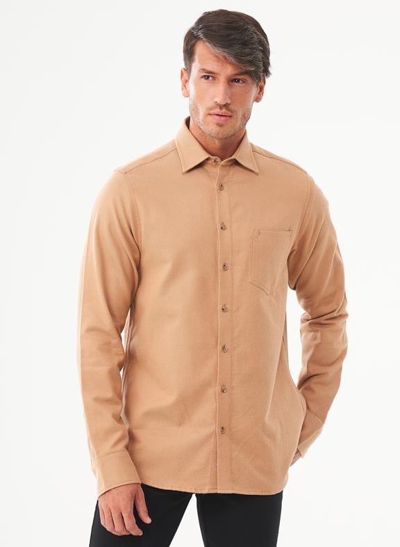 Shirt Twill Light Brown from Shop Like You Give a Damn