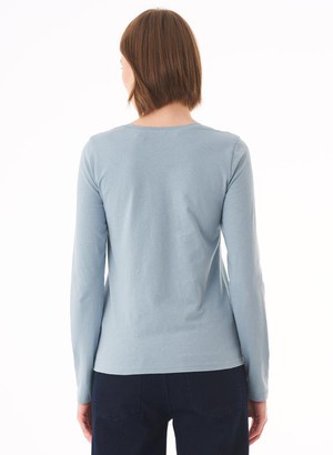 Shirt Long Sleeves Organic Cotton Blue from Shop Like You Give a Damn