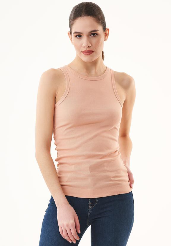 Top Ribbed Tan Orange from Shop Like You Give a Damn