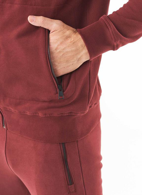 Soft Touch Sweat Jacket Bordeaux from Shop Like You Give a Damn