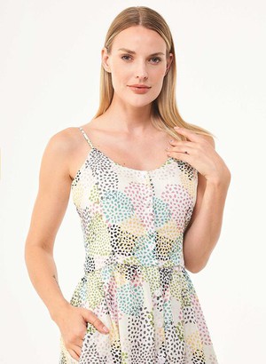 Spaghetti Strap Dress Dots Multicolour from Shop Like You Give a Damn