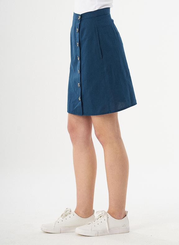 Mini Skirt Buttons Navy from Shop Like You Give a Damn