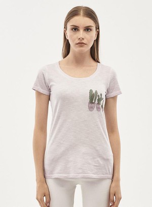 T-Shirt Organic Cotton Print Light Purple from Shop Like You Give a Damn