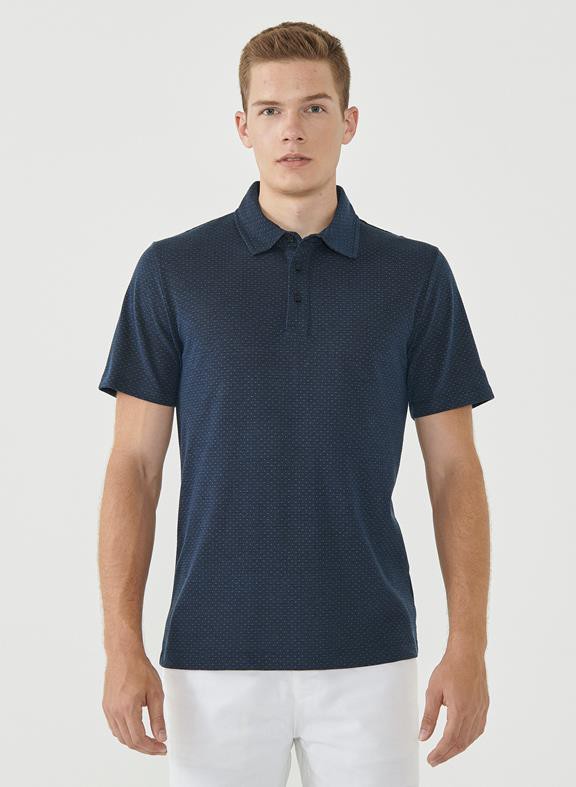 Polo Shirt Dots Navy from Shop Like You Give a Damn