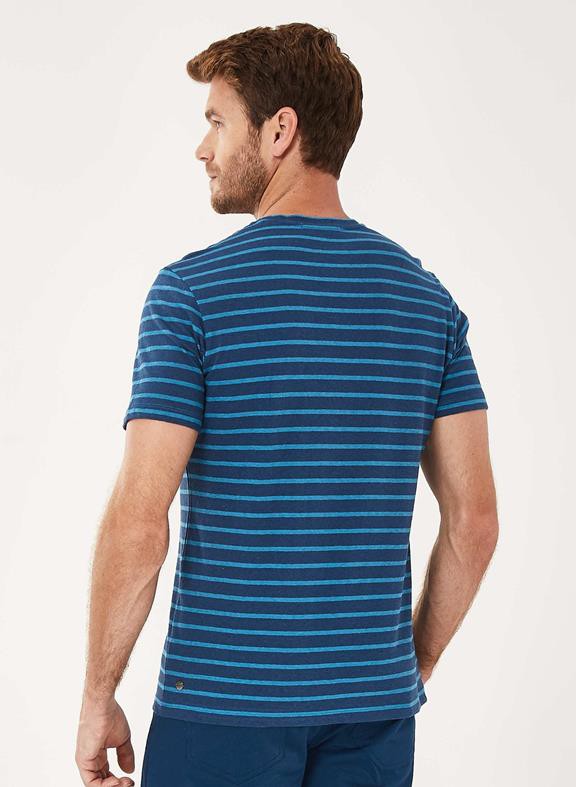 Striped T-Shirt Dark Blue from Shop Like You Give a Damn