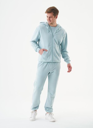 Unisex Zip Up Hoodie Junda Mint Blue from Shop Like You Give a Damn