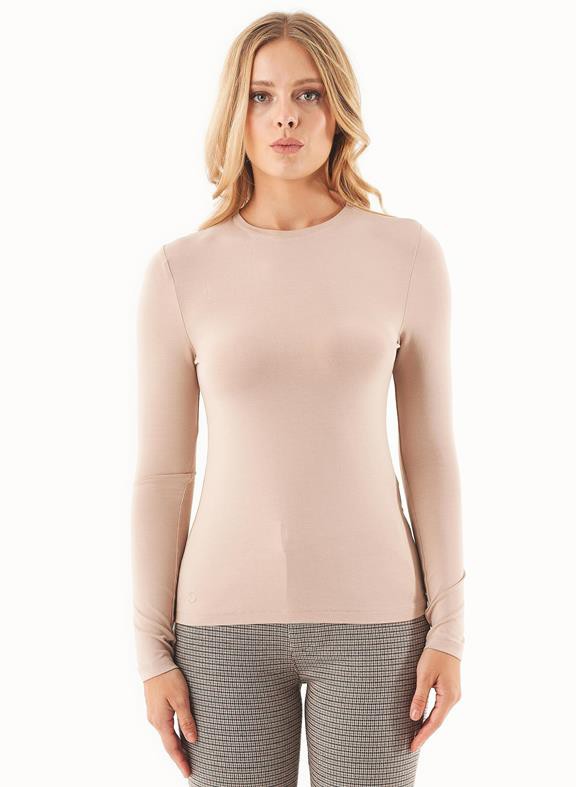 Top Long Sleeves Beige from Shop Like You Give a Damn