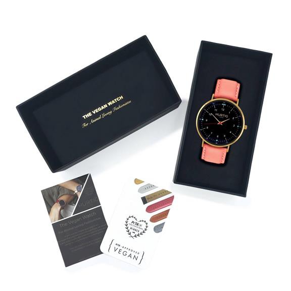Moderno Watch Gold, Black & Coral from Shop Like You Give a Damn
