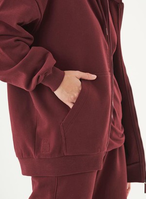 Sweat Cardigan Jale Bordeaux from Shop Like You Give a Damn