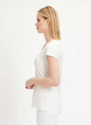 T-Shirt Organic Cotton Print White from Shop Like You Give a Damn