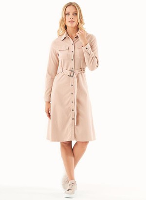 Shirt Dress Tencel Organic Cotton Beige from Shop Like You Give a Damn