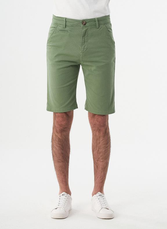 Chino Shorts Organic Cotton Green from Shop Like You Give a Damn