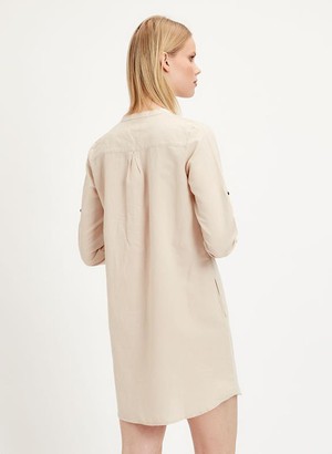 Long Sleeve Dress Beige from Shop Like You Give a Damn