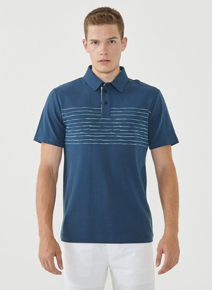 Polo Shirt Lines Navy from Shop Like You Give a Damn